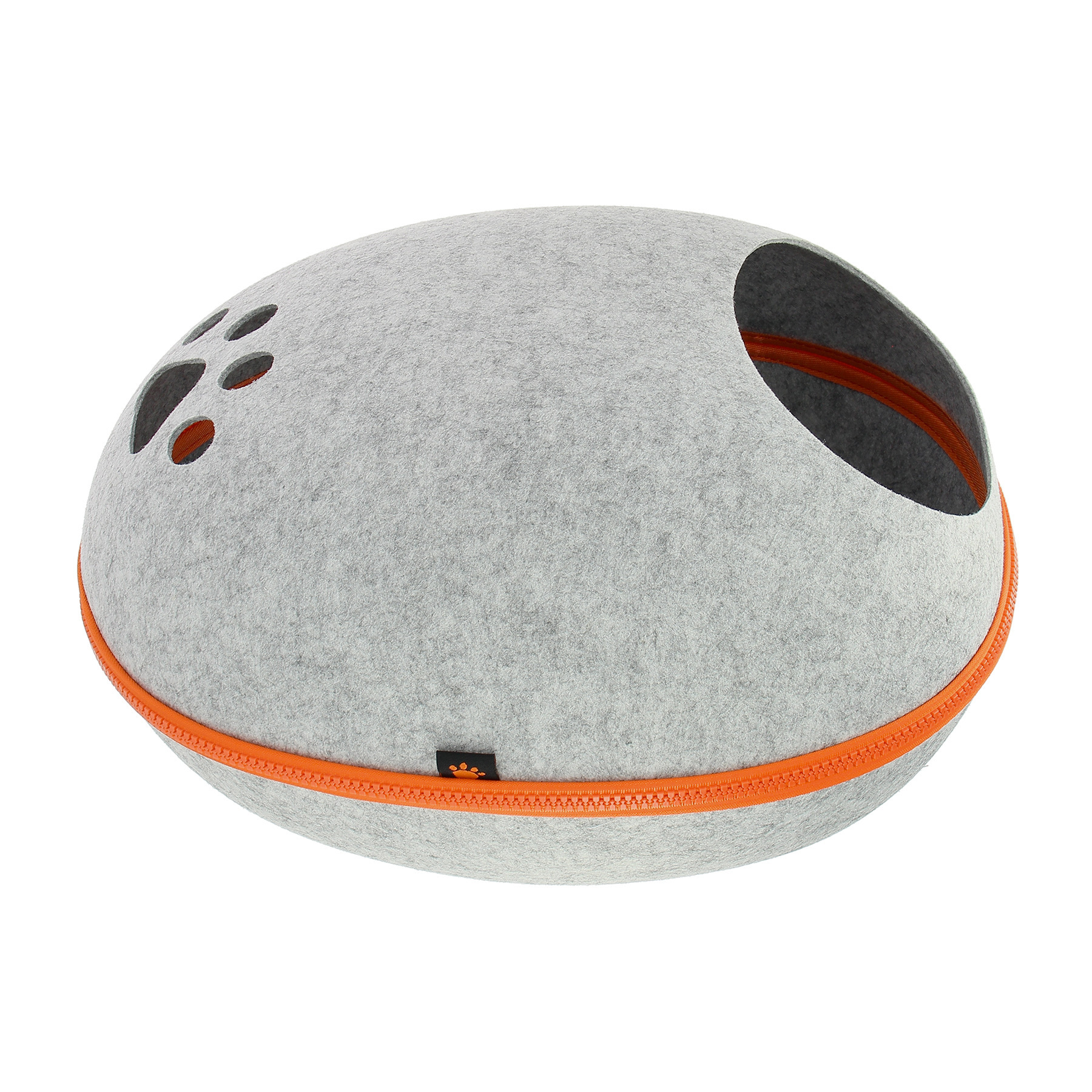 Niche Pour Chat Douillette - Housse Amovible Lavable, Design Semi-fermé - Confort Hivernal Garanti