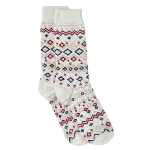 Chaussettes Écru Jacquard x Damart – Édition Solidaire La SPA