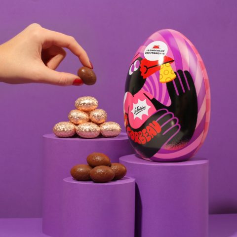 Oeuf métal le corbeau et le renard